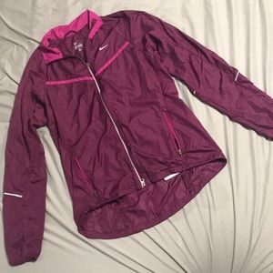 Gently used Nike burgundy athletic windbreaker